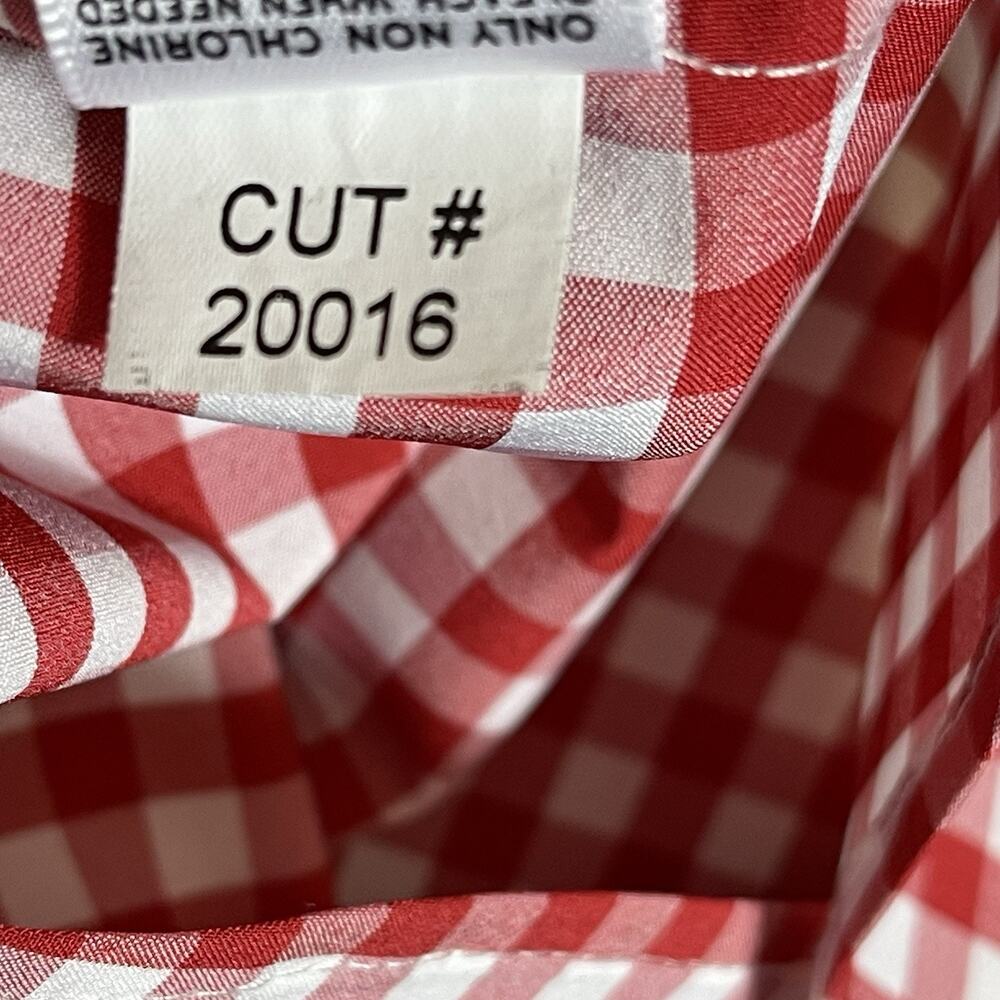 Mizzen+Main Shirt Mens S Red‎ Checkered Trim Fit Long Sleeve Stretch Button Up - Picture 9 of 11